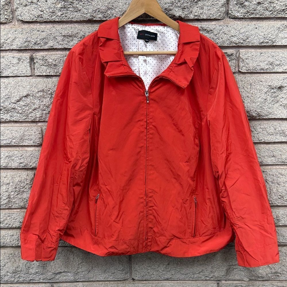 Vibrant Orange/Red Utility Jacket for Women